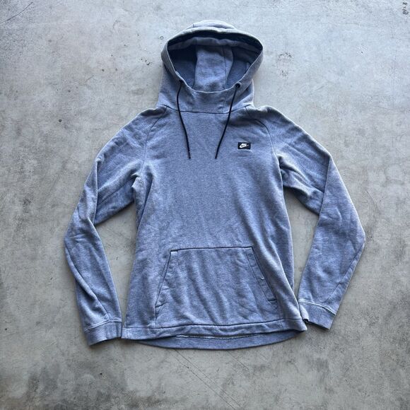 NIKE Hoodie Sweatshirt Mens S Gray Athletic Pullover Stitched Logo - Picture 1 of 2